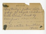Inscription from Mary Bailey; circa 1913 by Mary Bailey Pate