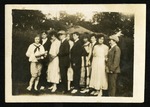 Ten member cast of Freshman Play; 1917 by Edith Winn Powell