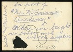 Mr.McGowan's Academy; Inscription by Edith Winn Powell