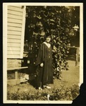 Student in cap and gown at Mississippi State College for Women