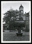 Hastings Table on front lawn with clock tower background