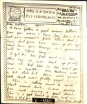 Letter from Sonny Boy to Pauline Smith; January 13, 1944 by Sam Ellard Smith