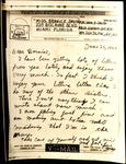 V-mail letter from Sonny Boy Smith to Bernice Smith; June 26, 1944