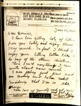 V-mail letter from Sonny Boy Smith to Bernice Smith; June 26, 1944 by Sam Ellard Smith