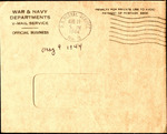 V-mail letter from Sonny Boy Smith to Pauline Smith; August 9, 1944 by Sam Ellard Smith