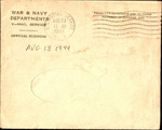 V-mail letter from Sonny Boy Smith to Pauline Smith; August 18, 1944