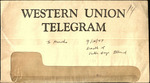 Telegram from Sam Smith to Martha Smith; September 10, 1947 by Sam Hawkins Smith